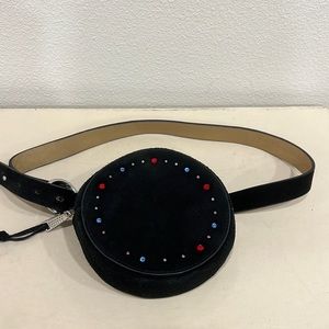 Rebecca Minkoff leather suede circular belt bag